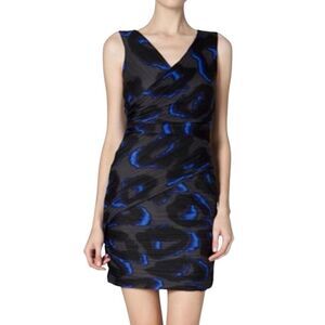 Halston Heritage abstract print mini dress size 12